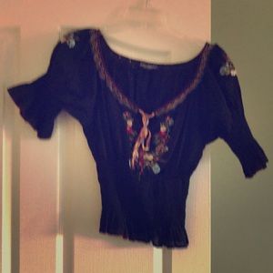 Loose top with waisted elastic